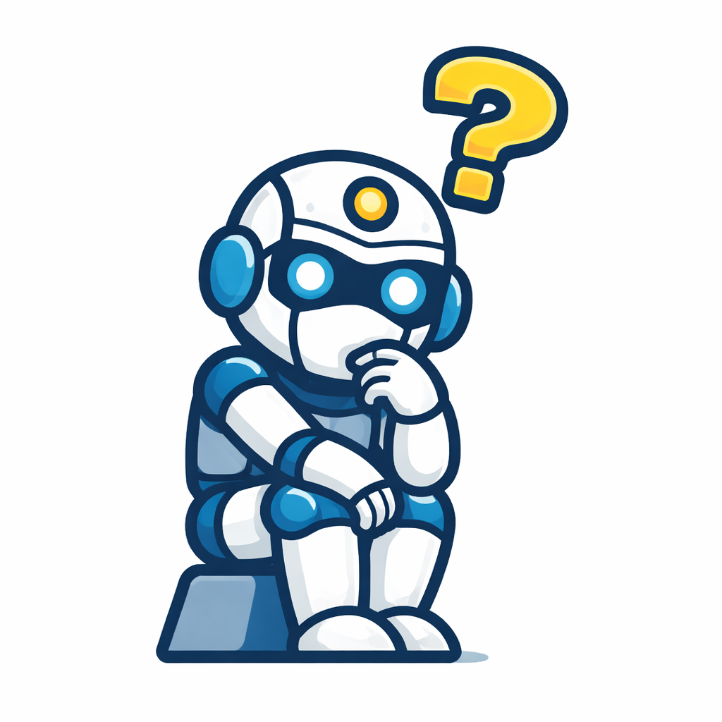 A robot sitting and thinking